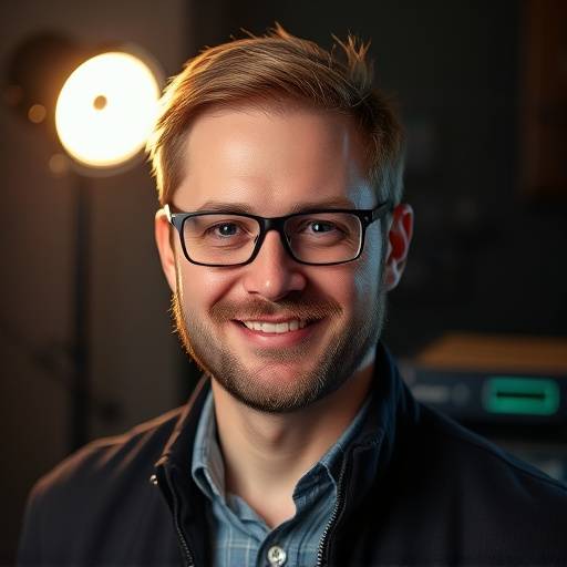 Portrait of Ethan Blake, founder and head engineer of SoundScape Studios.