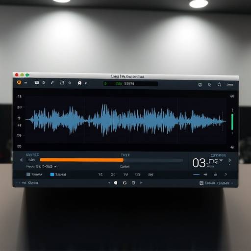 Software interface displaying audio restoration in progress.
